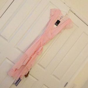 Baby Pink chiffon wrap dress